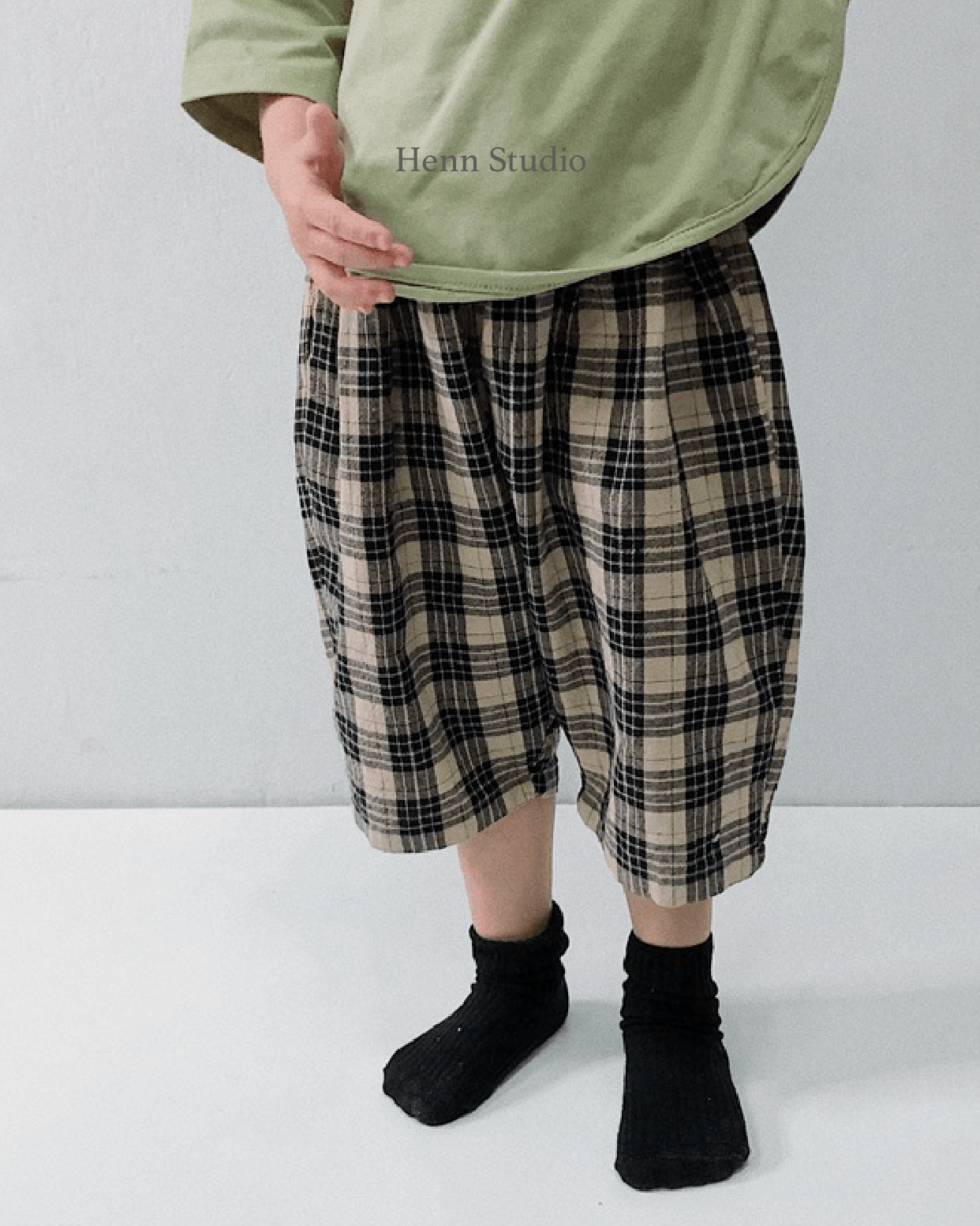 Linen Checkered Shorts