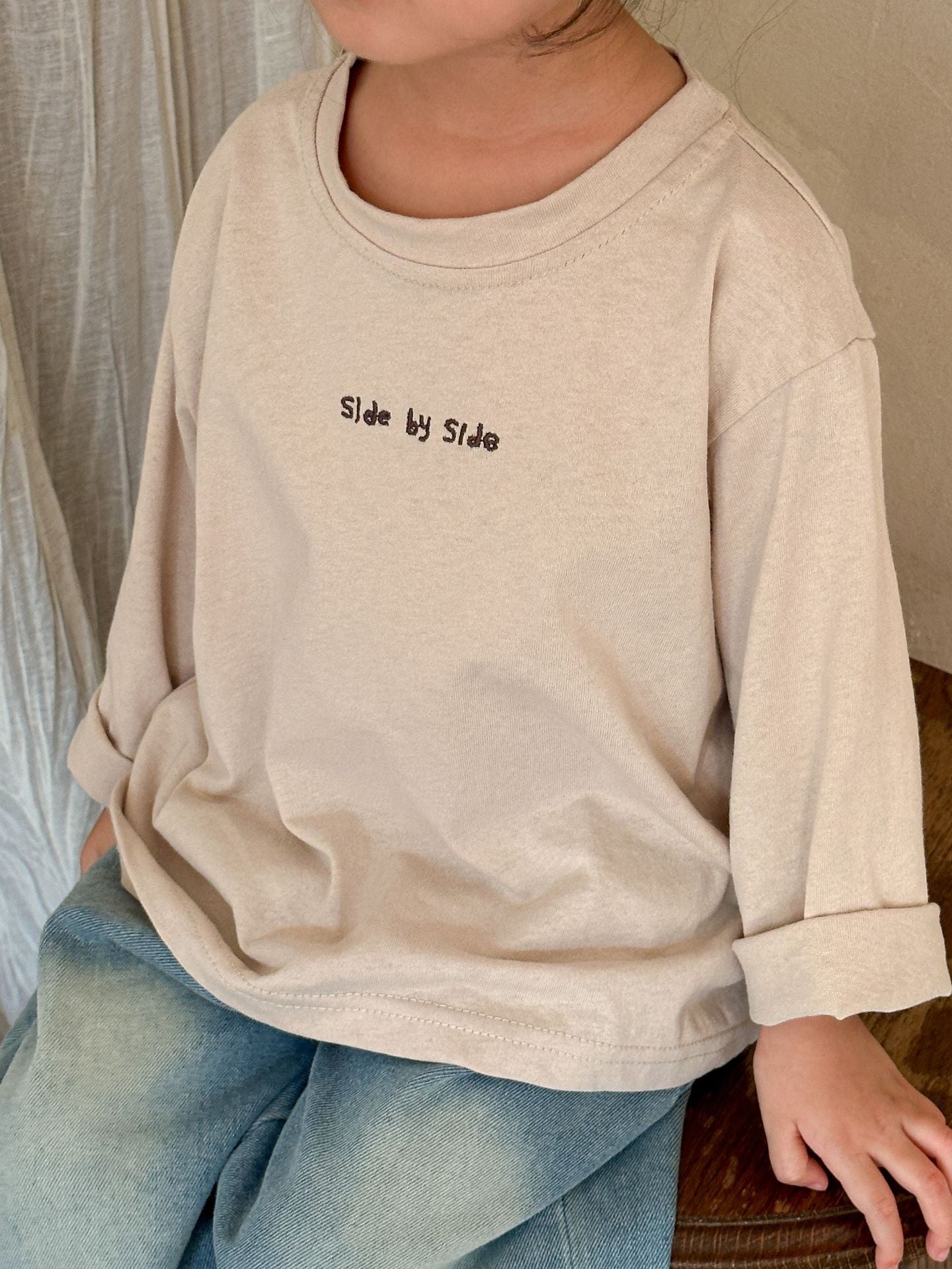 Side by Side Long Sleeves Cotton Shirt