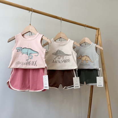 Dinosaurs Singlet Two-Piece Set