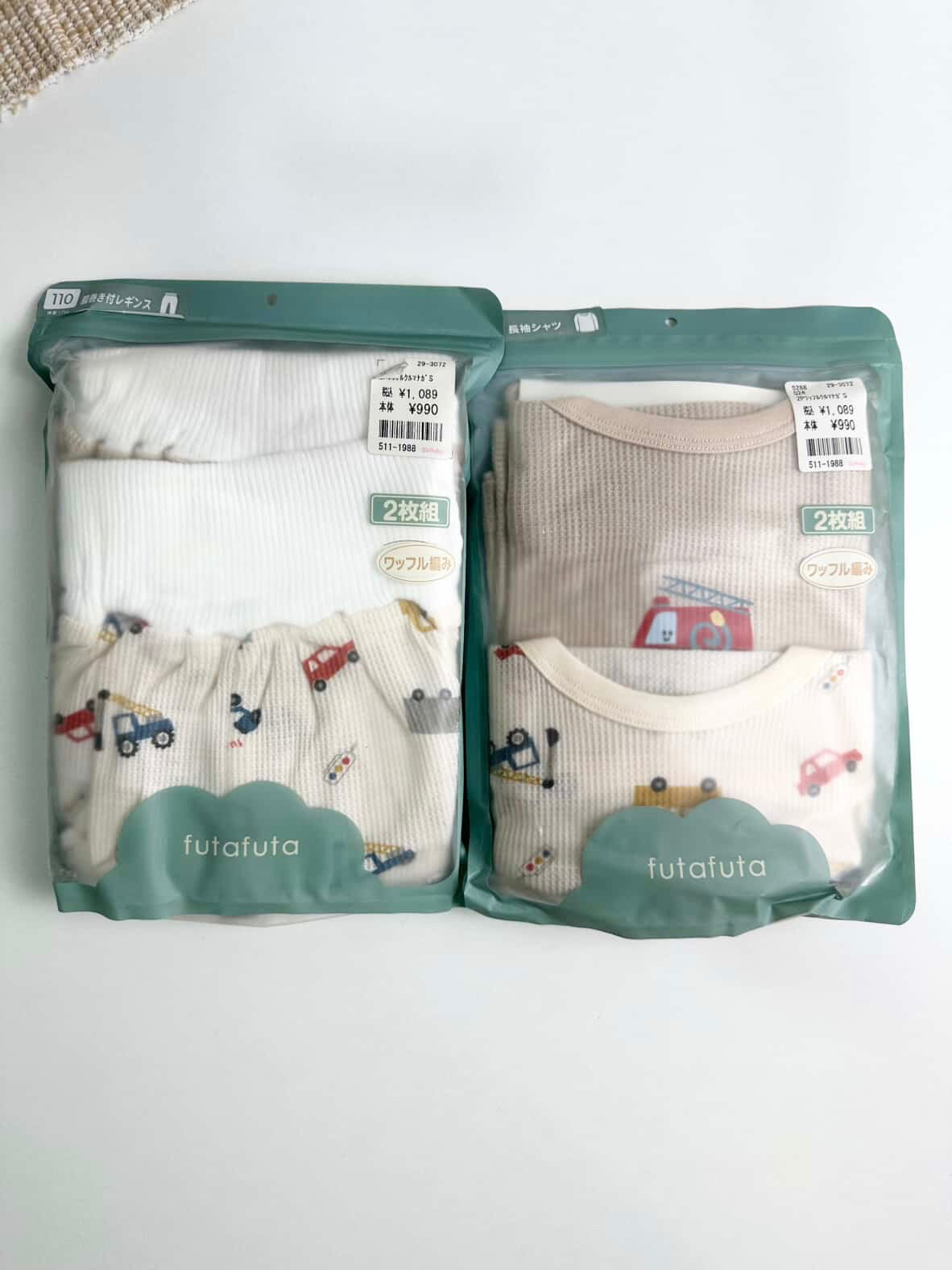 🇯🇵 Futafuta 4pcs Set Pyjamas