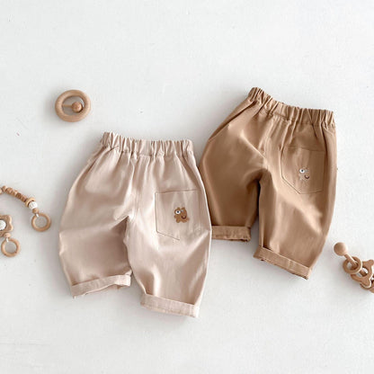 Embroidered Pocket Bear Pants