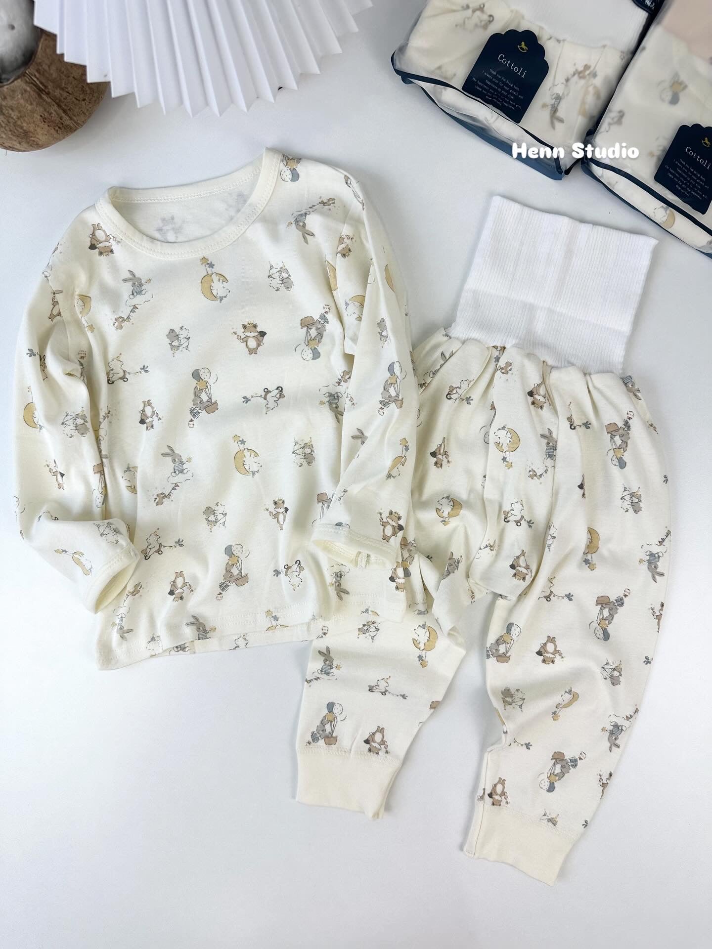 🇯🇵 Cottoli 4pcs Set Pyjamas