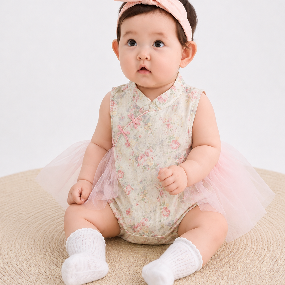 Blush Petal Tulle Romper (Last Size:73)