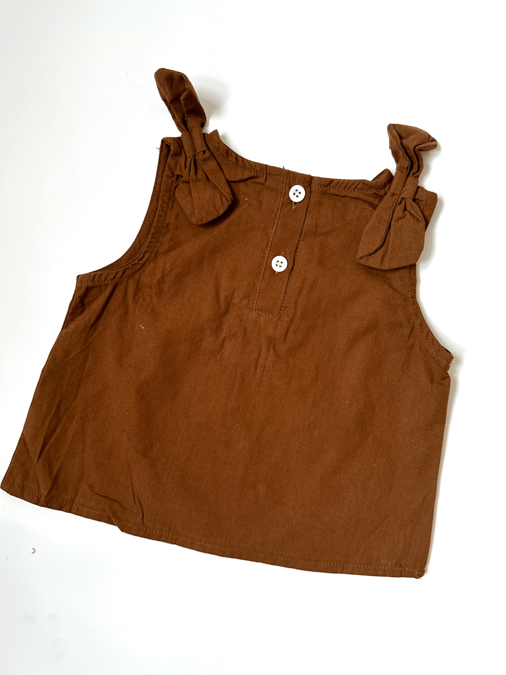 Sleeveless Ribbon Bear With Plaid Bloomer Set