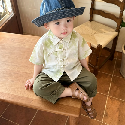Sage Cloud Tang Suit Set (Last size:80-110)