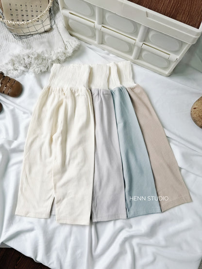 Soft Ribbed Cotton High-Waist Pyjamas Set