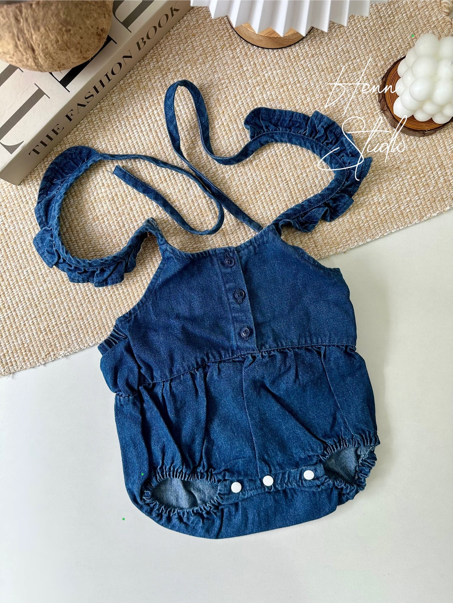 🇯🇵 Japanese Denim Baby Romper