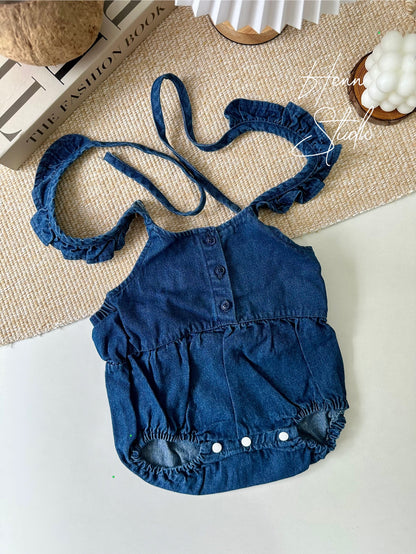 🇯🇵 Japanese Denim Baby Romper
