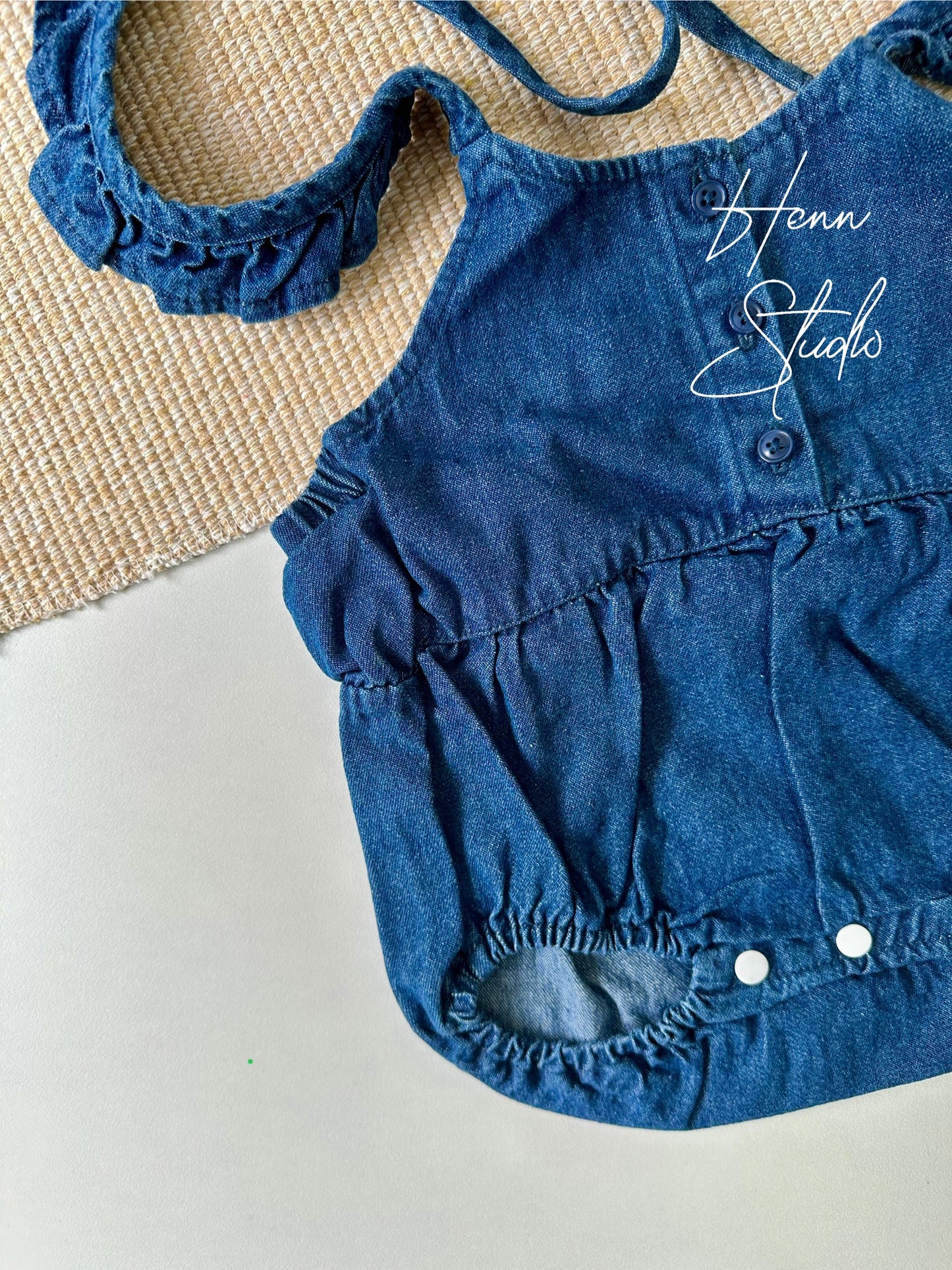 🇯🇵 Japanese Denim Baby Romper