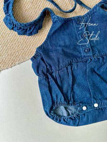 🇯🇵 Japanese Denim Baby Romper