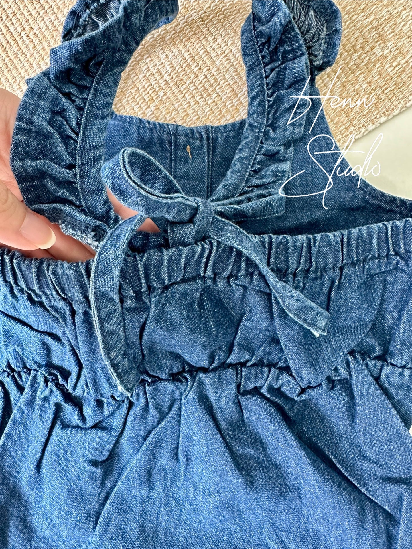 🇯🇵 Japanese Denim Baby Romper