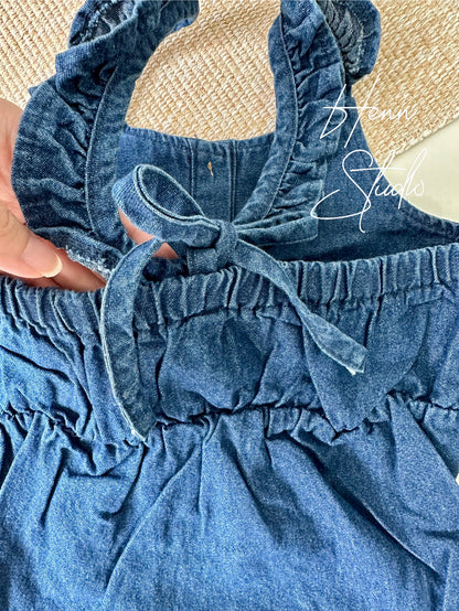 🇯🇵 Japanese Denim Baby Romper