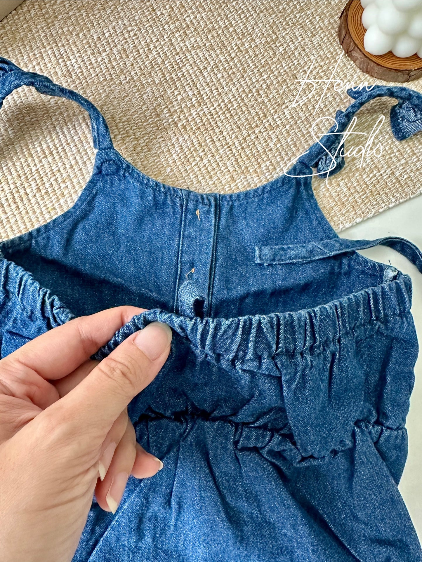 🇯🇵 Japanese Denim Baby Romper