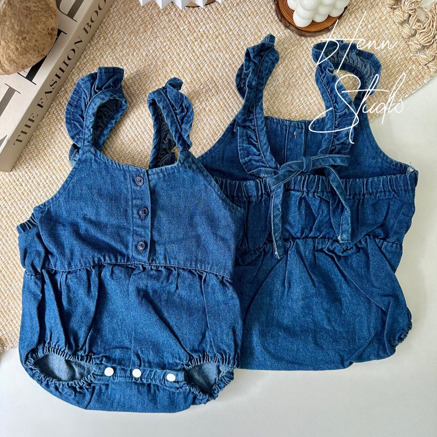 🇯🇵 Japanese Denim Baby Romper
