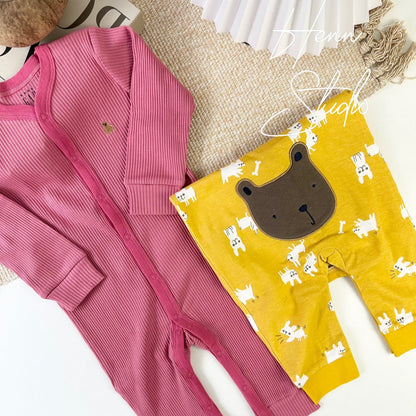 Button-Down Full-Length Baby Romper