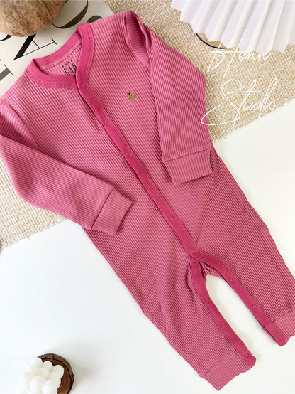 Button-Down Full-Length Baby Romper