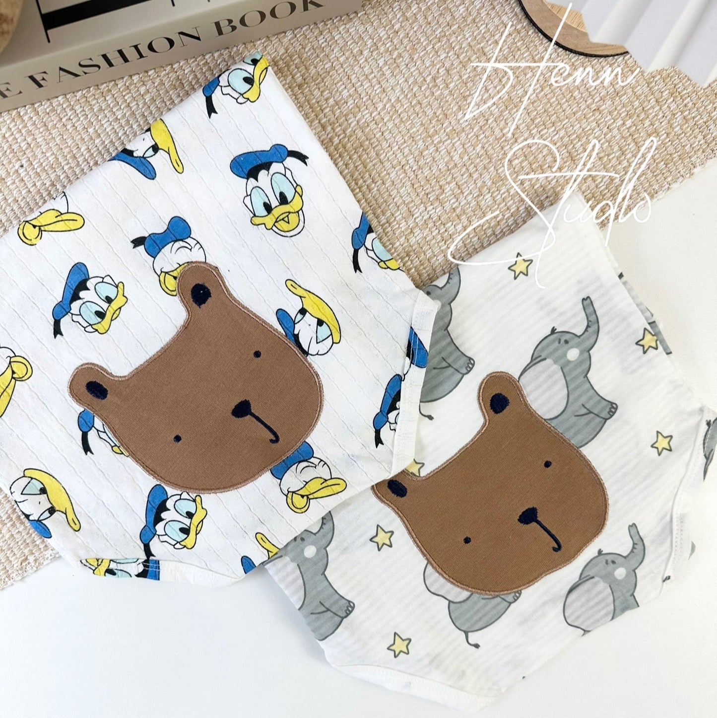 Donald Duck & Elephant Cotton Romper