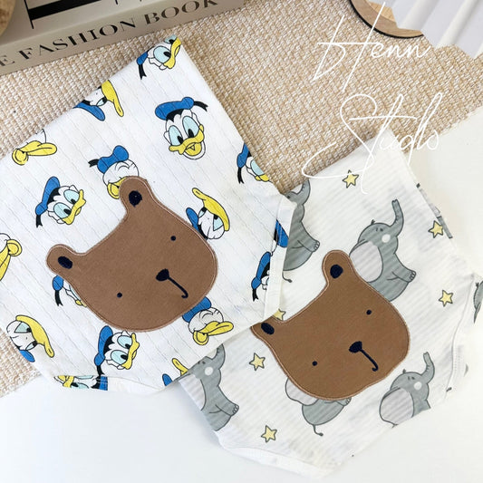 Donald Duck & Elephant Cotton Romper