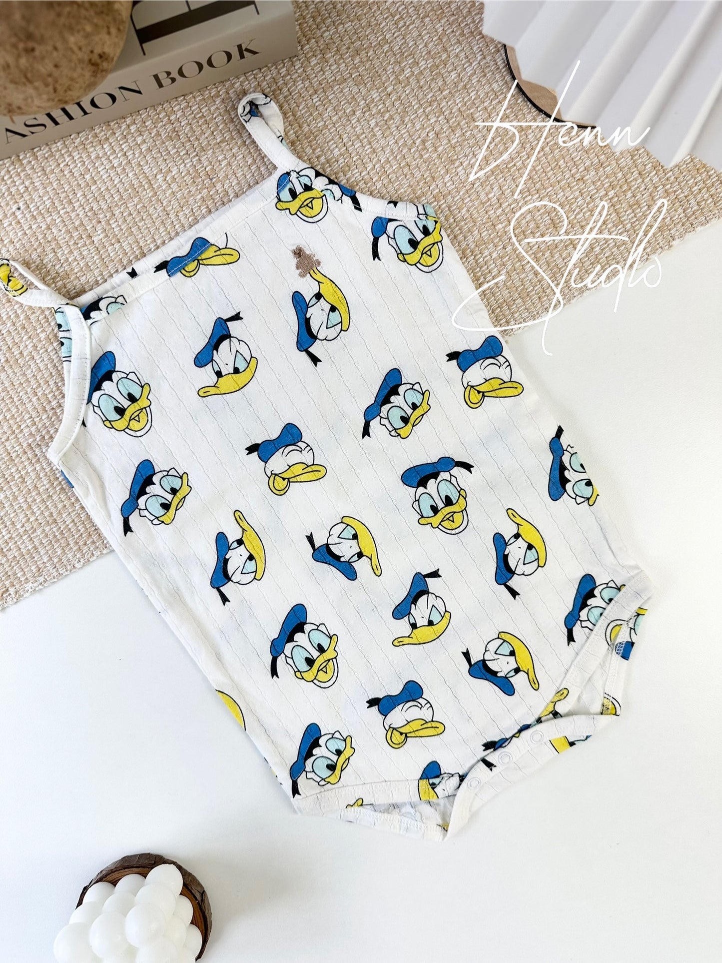 Donald Duck & Elephant Cotton Romper