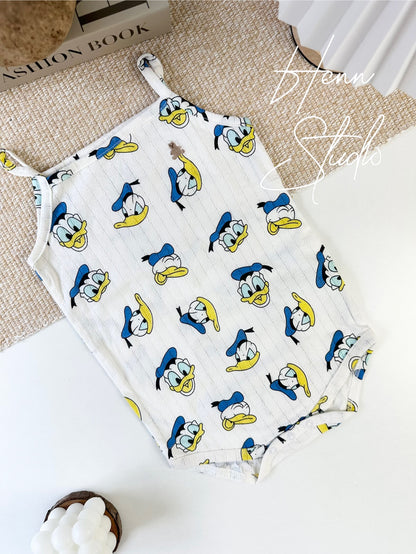 Donald Duck & Elephant Cotton Romper