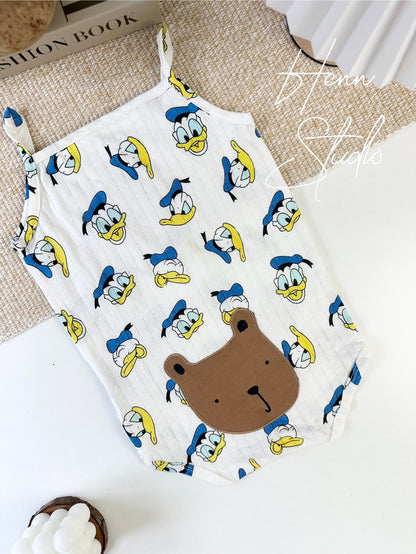 Donald Duck & Elephant Cotton Romper