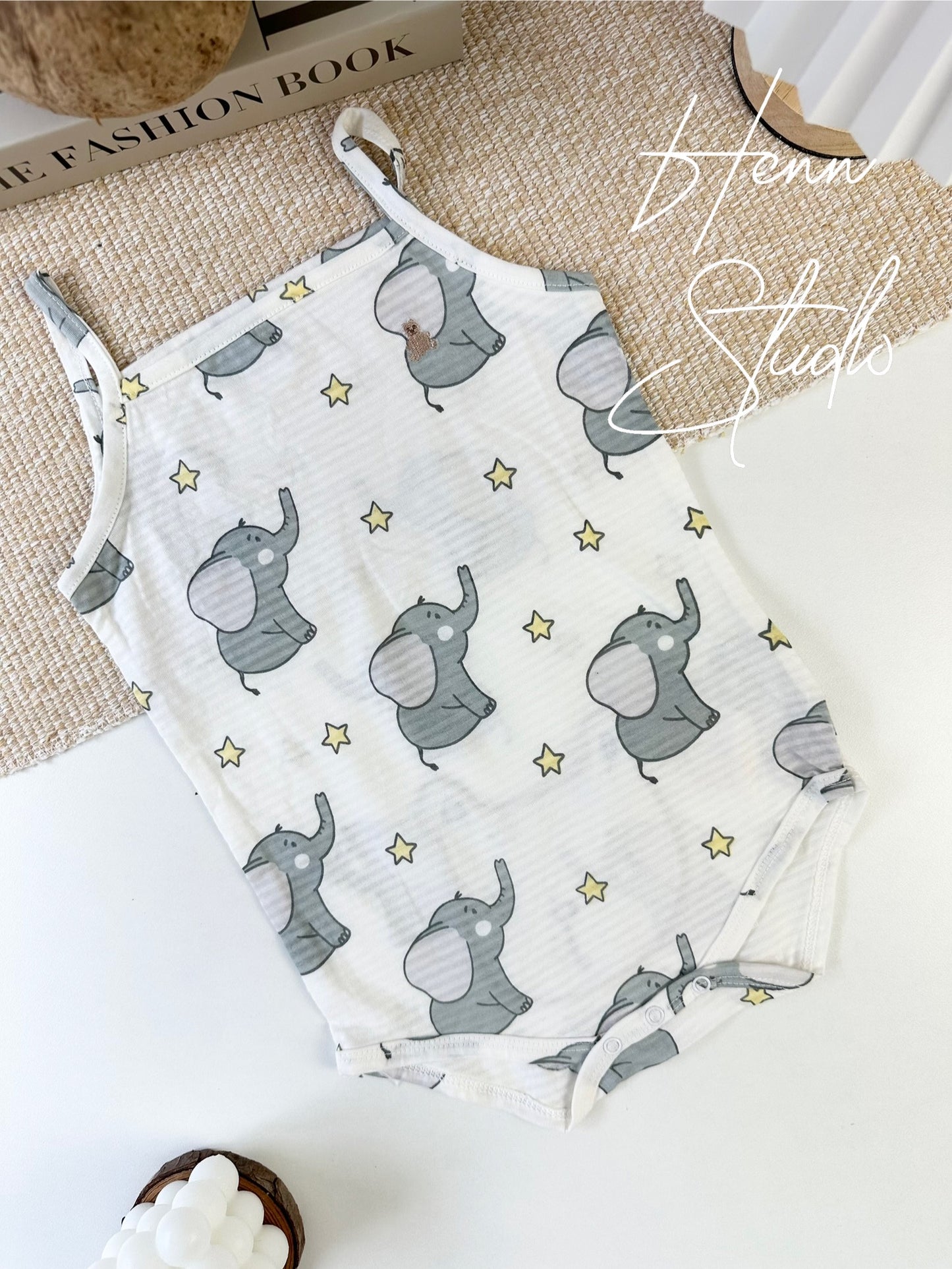 Donald Duck & Elephant Cotton Romper