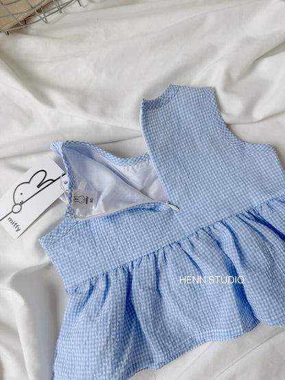 🇯🇵 Miffy Blue Gingham Peplum Set