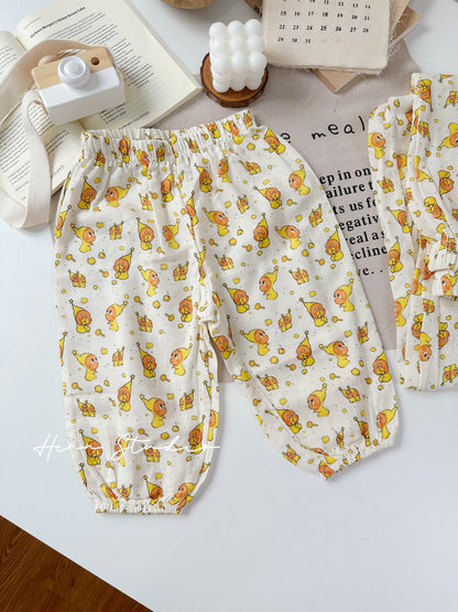 Double-Layer Cotton Anti-Mosquito Family Pants