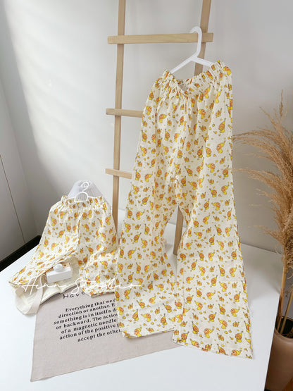 Double-Layer Cotton Anti-Mosquito Family Pants