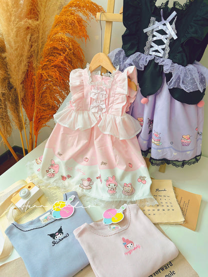 🇯🇵 Kuromi & My Melody Long Sleeve Top | Dress