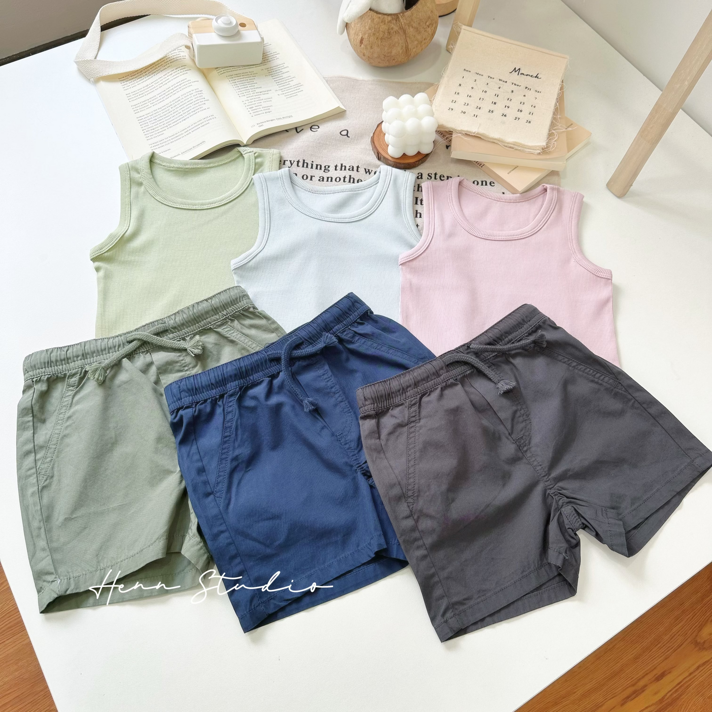 Minimal Cotton Kids Casual Shorts
