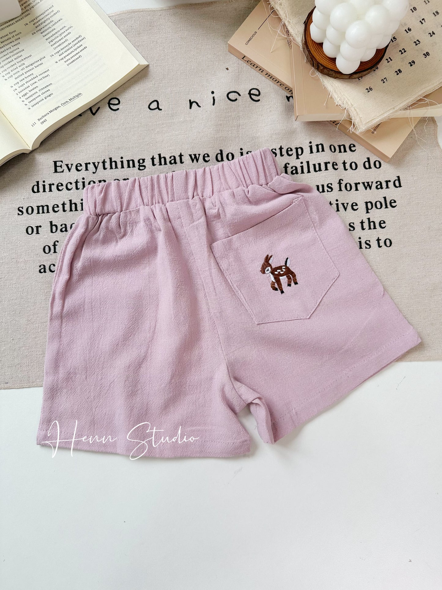 Mini Animal Cotton Shorts