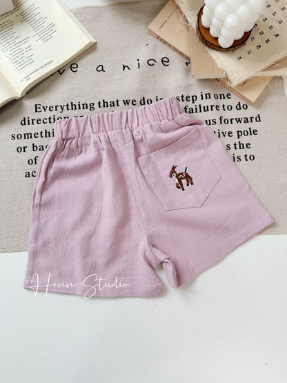 Mini Animal Cotton Shorts