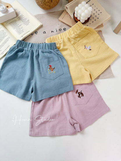 Mini Animal Cotton Shorts