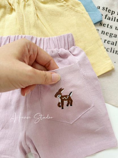 Mini Animal Cotton Shorts