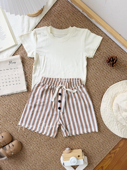 Tencel Modal Striped Shorts