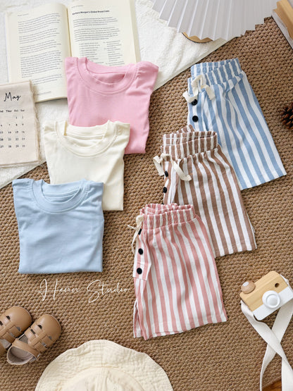 Tencel Modal Striped Shorts