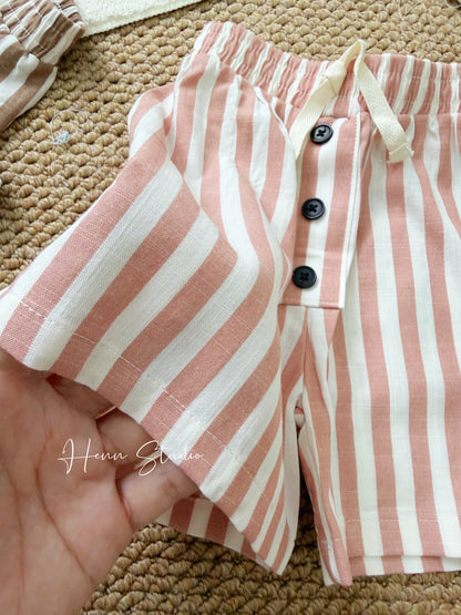 Tencel Modal Striped Shorts