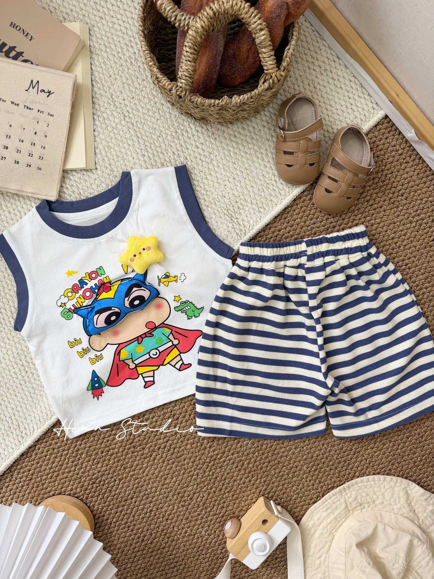 Korean 3D Cartoon Stripe Set