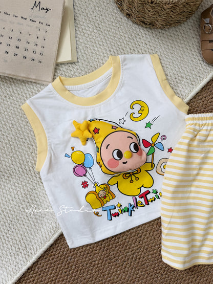 Korean 3D Cartoon Stripe Set