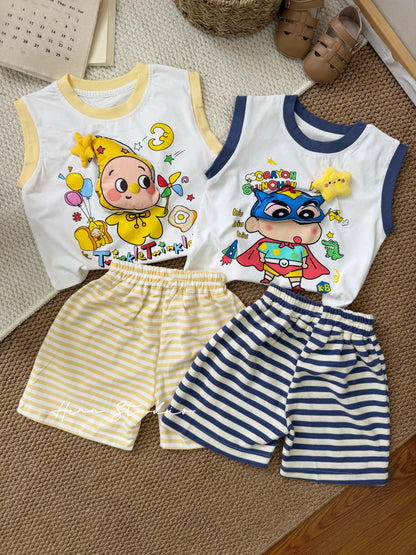 Korean 3D Cartoon Stripe Set