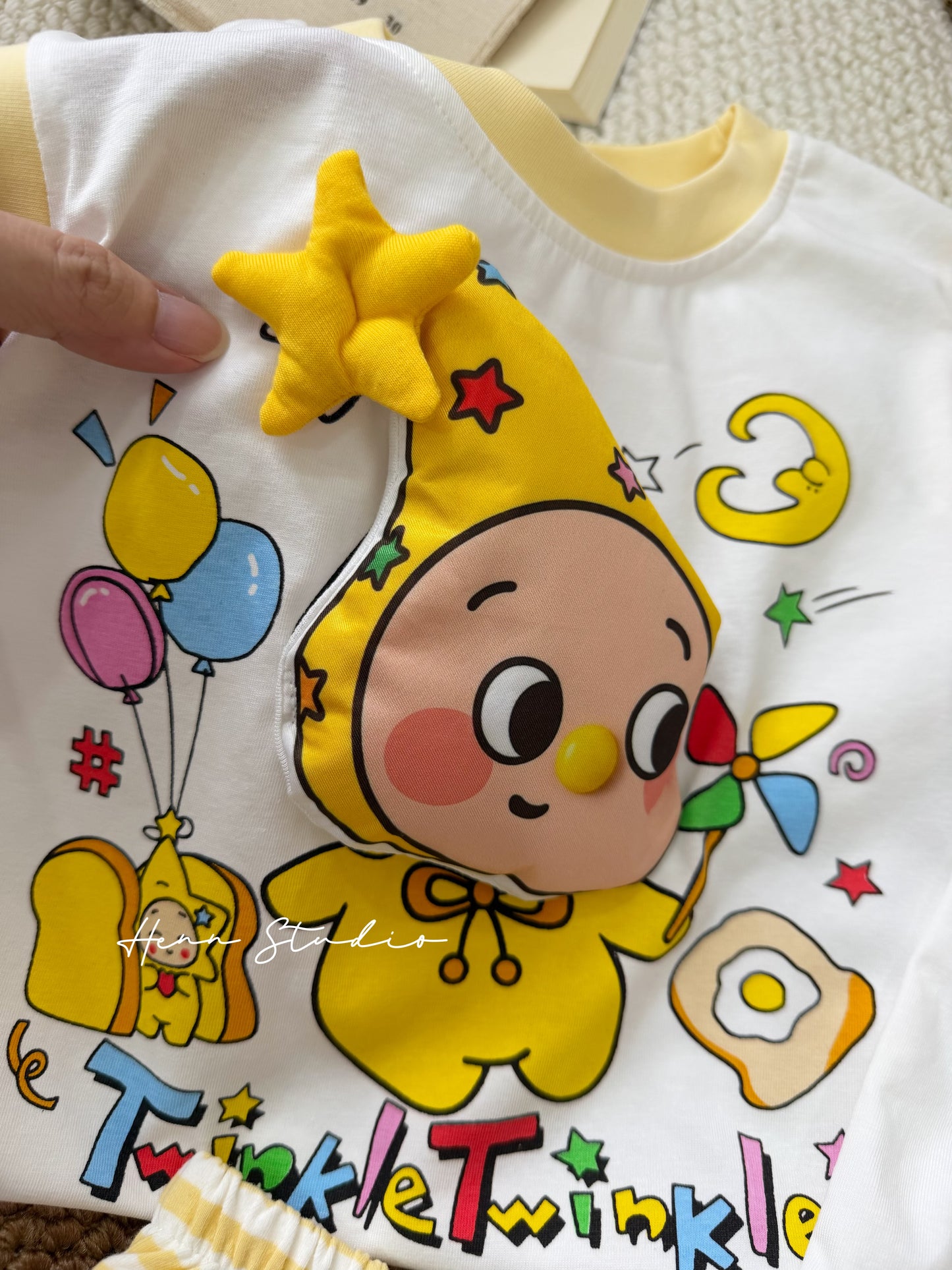 Korean 3D Cartoon Stripe Set