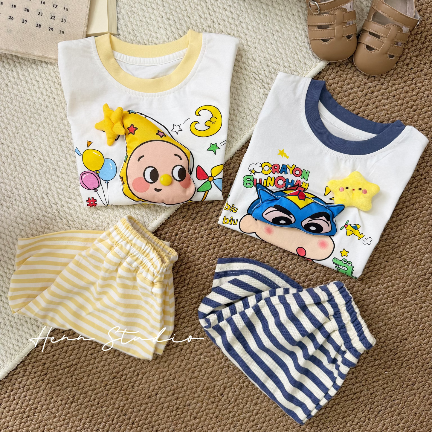 Korean 3D Cartoon Stripe Set