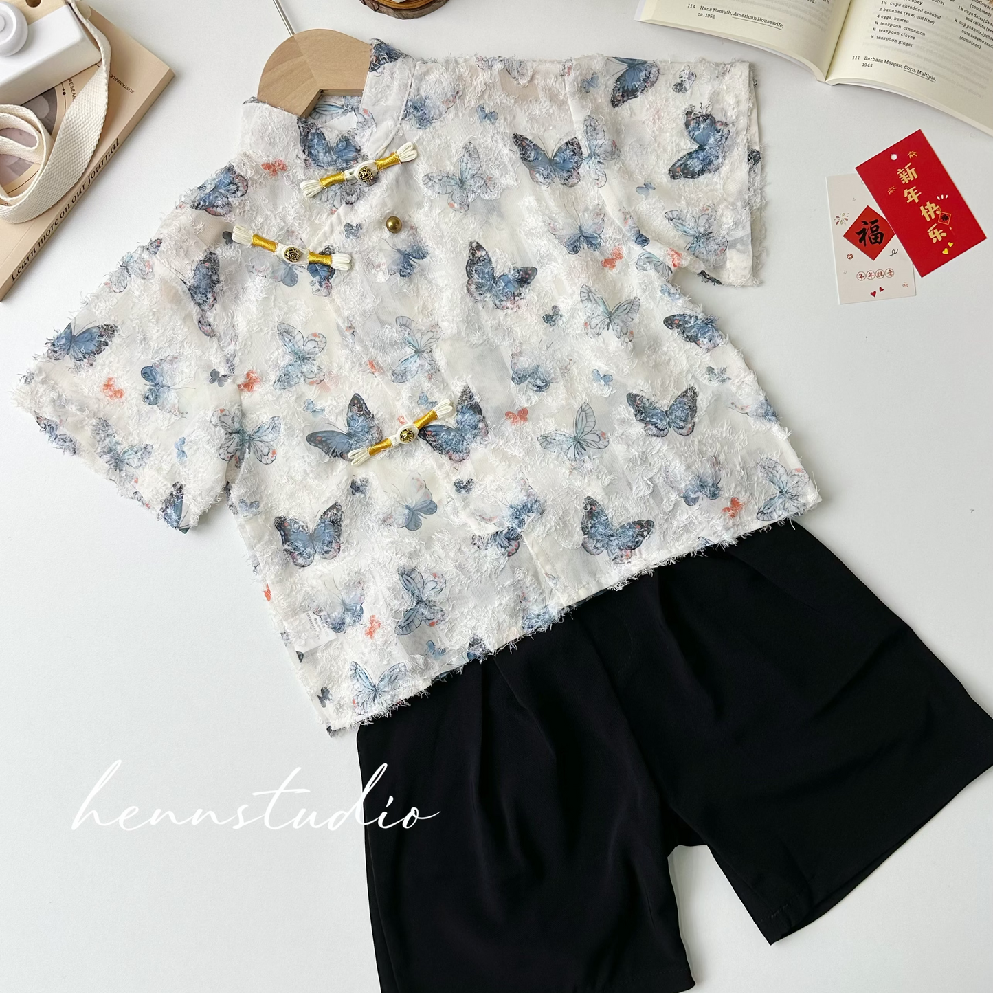 Preorder - Premium Butterfly Cheongsam 611 (FREE pendant)