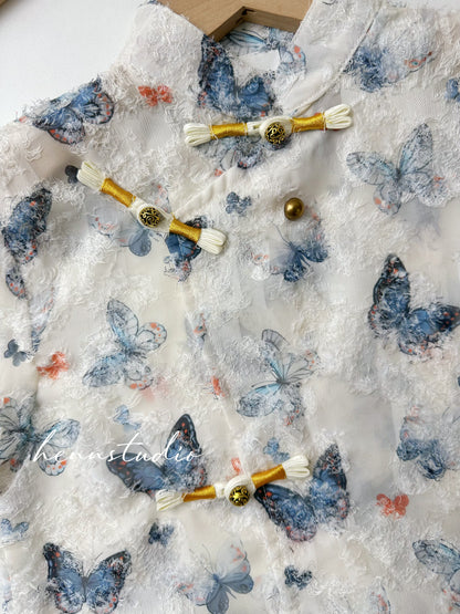 Preorder - Premium Butterfly Cheongsam 611 (FREE pendant)