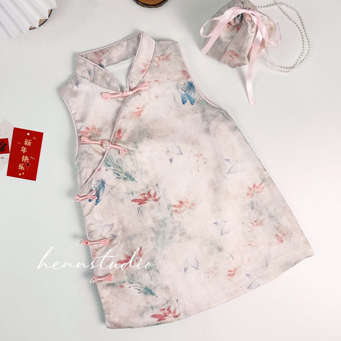 Preorder - Snow Petal Cheongsam 701 (FREE mini bag)