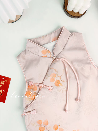 Preorder - Blush Petal Cheongsam 703 (FREE mini bag)
