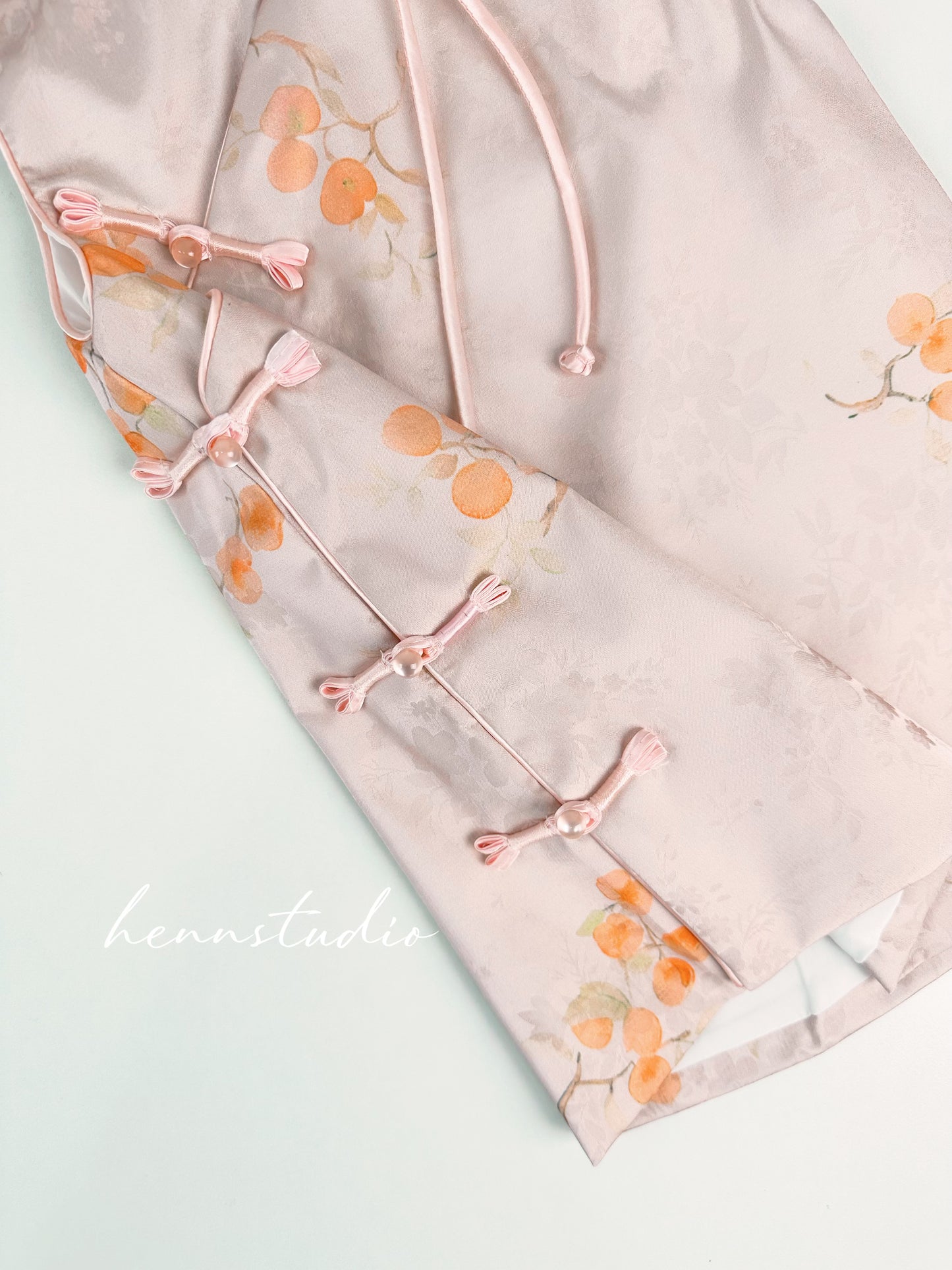 Preorder - Blush Petal Cheongsam 703 (FREE mini bag)