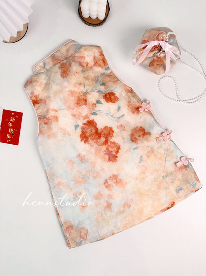 Preorder - Peach Blossom Cheongsam 704 (FREE mini bag)
