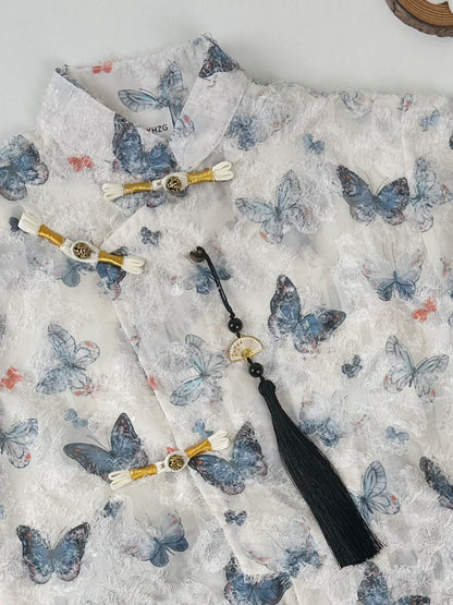 Preorder - Premium Butterfly Cheongsam 611 (FREE pendant)